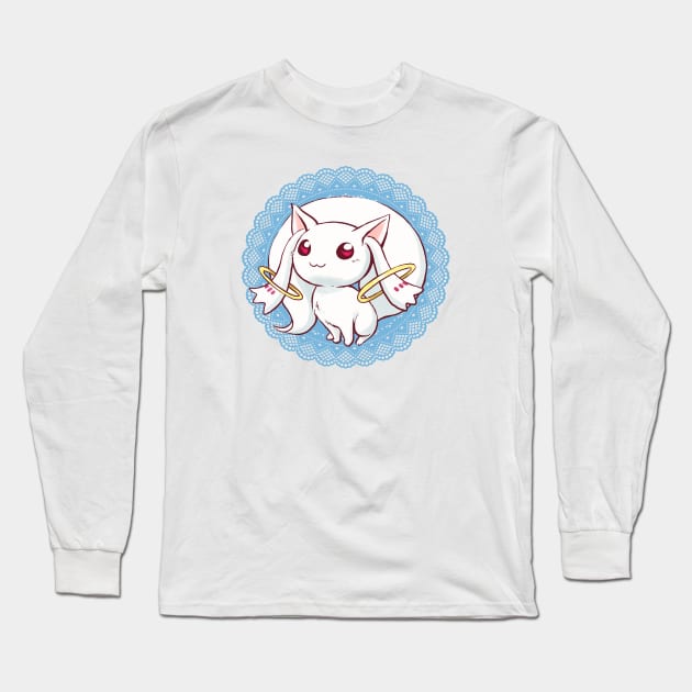 Kyubey - Puella Magi Madoka Magica Long Sleeve T-Shirt by Studio Marimo